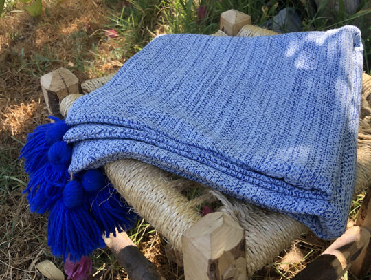 Women Handmade - Wholesale BtoB - Tunisian Fouta handemade natural blue - ecofriendly decoration - authentic blue hotel bath towel - natural handmade product