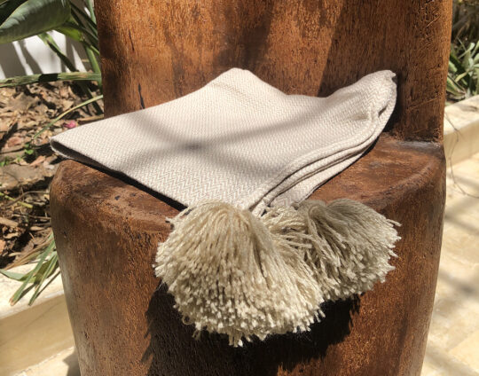 Women Handmade - Wholesale BtoB - Tunisian Fouta handemade beige natural product - ecofriendly decoration - authentic hotel bath towel