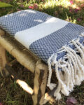 Women Handmade - Wholesale BtoB - Tunisian Fouta handemade blue and White natural product - ecofriendly decoration - authentic hotel bath towel