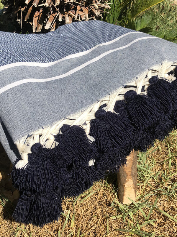 Women Handmade - Wholesale BtoB - Tunisian Fouta handemade black and white